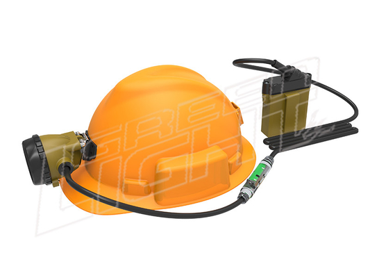 GLC12-A corded caplamp with rear warning light 25000lux high brightness 10.4Ah rechargeable battery IP68 Anti-explosive